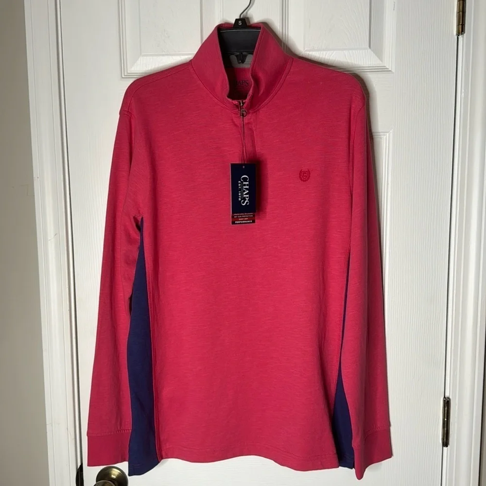 NWT Chaps 1/4 Zip Long Sleeve Performance Pullover - Size M